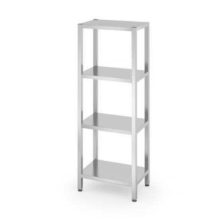 Rack de stockage inox Kitchen Line 4 &eacute;tag&egrave;res pleines 600x400x1800mm - Hendi