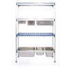 Rayonnage de stockage aluminium pour bacs gastronormes GN 1/1, 150 kg max - Hendi