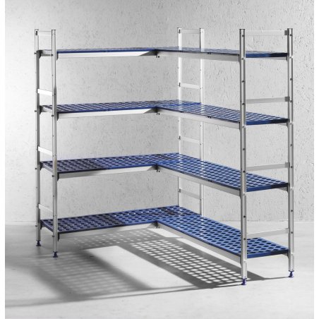 Rayonnage de stockage aluminium pour bacs gastronormes GN 1/1, 150 kg max - Hendi