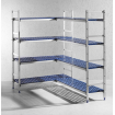 Rayonnage de stockage aluminium pour bacs gastronormes GN 1/1, 150 kg max - Hendi