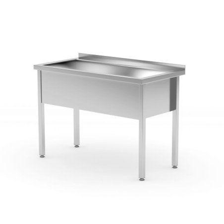 Table de Lavage Simple Soud&eacute;e Professionnelle, Profondeur 600 mm, Hauteur 875 mm - Hendi