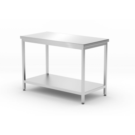Table Centrale Professionnelle Inox avec &Eacute;tag&egrave;re 1200x600x850mm Profi Line - Hendi