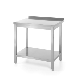 Table Murale Professionnelle avec &Eacute;tag&egrave;re Profi Line &ndash; 800x600x(H)850mm - Hendi