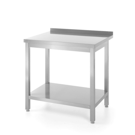 Table Murale Professionnelle avec &Eacute;tag&egrave;re Profi Line &ndash; 800x600x(H)850mm - Hendi