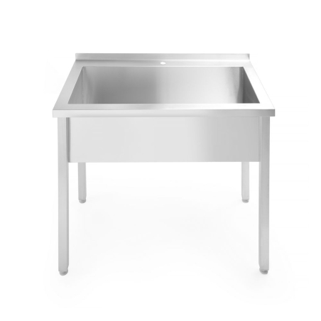 Table de Lavage Inox Simple Bac Professionnelle 800x600mm Budget Line - Hendi