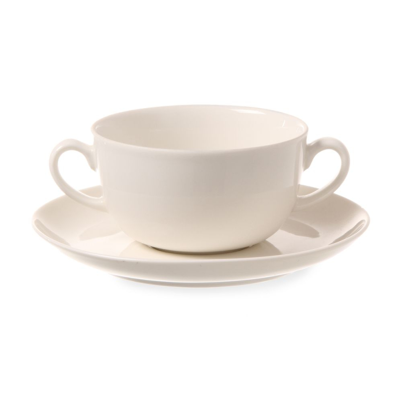 Soucoupe pour bol &agrave; soupe Porcelaine Blanc ⌀180mm - Hendi