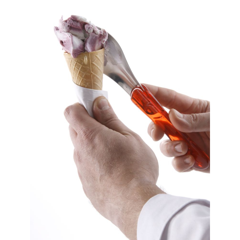 Spatule &agrave; glace professionnelle avec manche Tritan Rouge (260mm) - Hendi