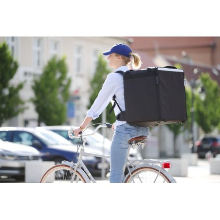 Sac &agrave; dos isotherme de livraison alimentaire 75,2L Noir 410x410x490mm - Hendi
