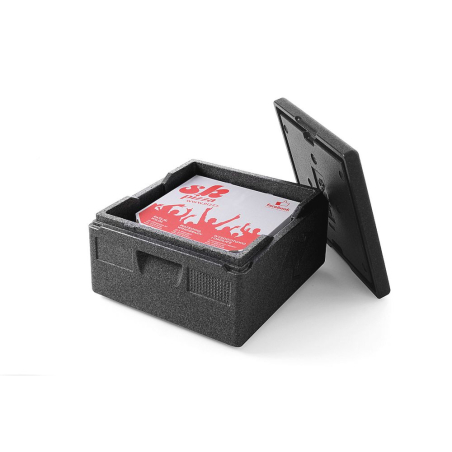 Thermobox Isotherme &agrave; Pizza Professionnel en Polypropyl&egrave;ne Empilable 21L - Hendi