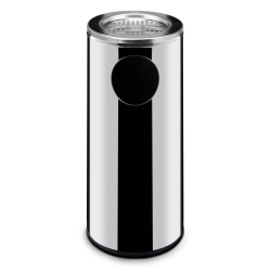 Poubelle Inox Professionnelle 33L avec Cendrier Amovible, &Oslash;240x(H)660mm - Hendi