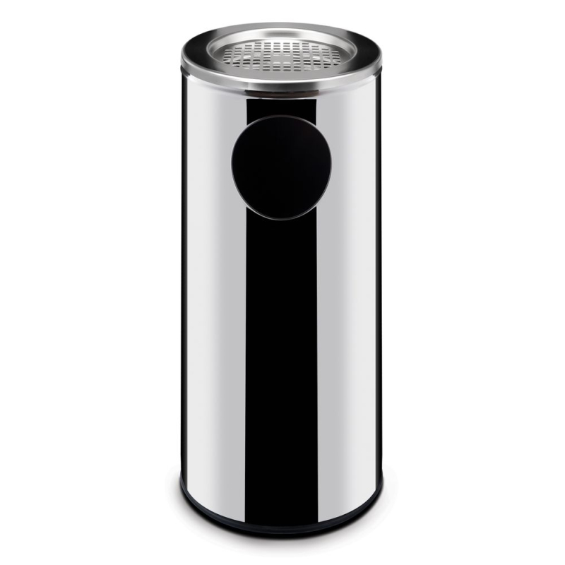 Poubelle Inox Professionnelle 33L avec Cendrier Amovible, &Oslash;240x(H)660mm - Hendi