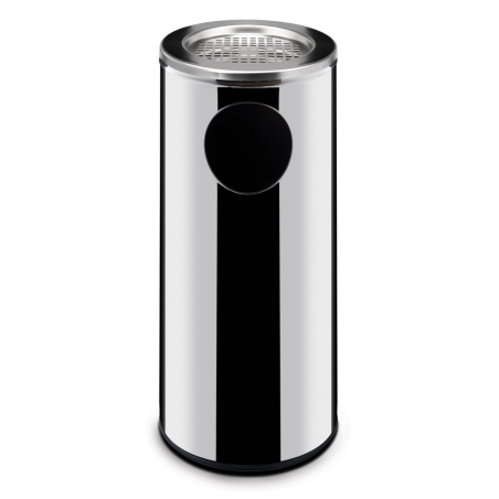 Poubelle Inox Professionnelle 33L avec Cendrier Amovible, &Oslash;240x(H)660mm - Hendi