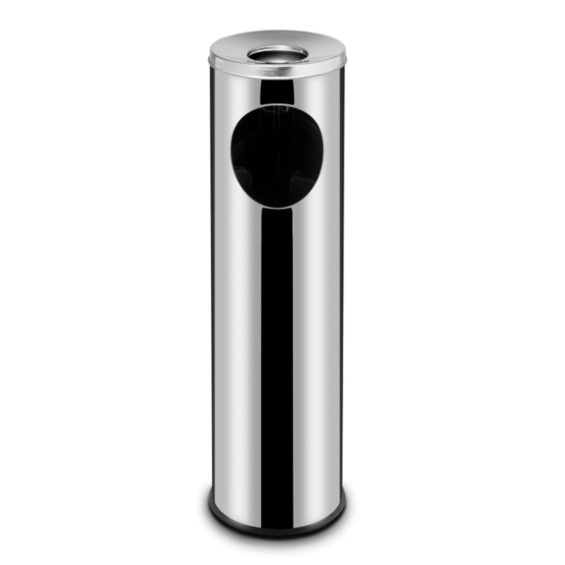 Poubelle Inox Professionnelle 15L avec Cendrier Amovible ⌀200x(H)700mm - Hendi