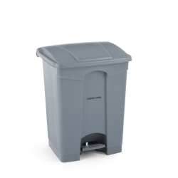 Poubelle &agrave; p&eacute;dale AmerBox 87L Gris clair professionnelle - Hendi