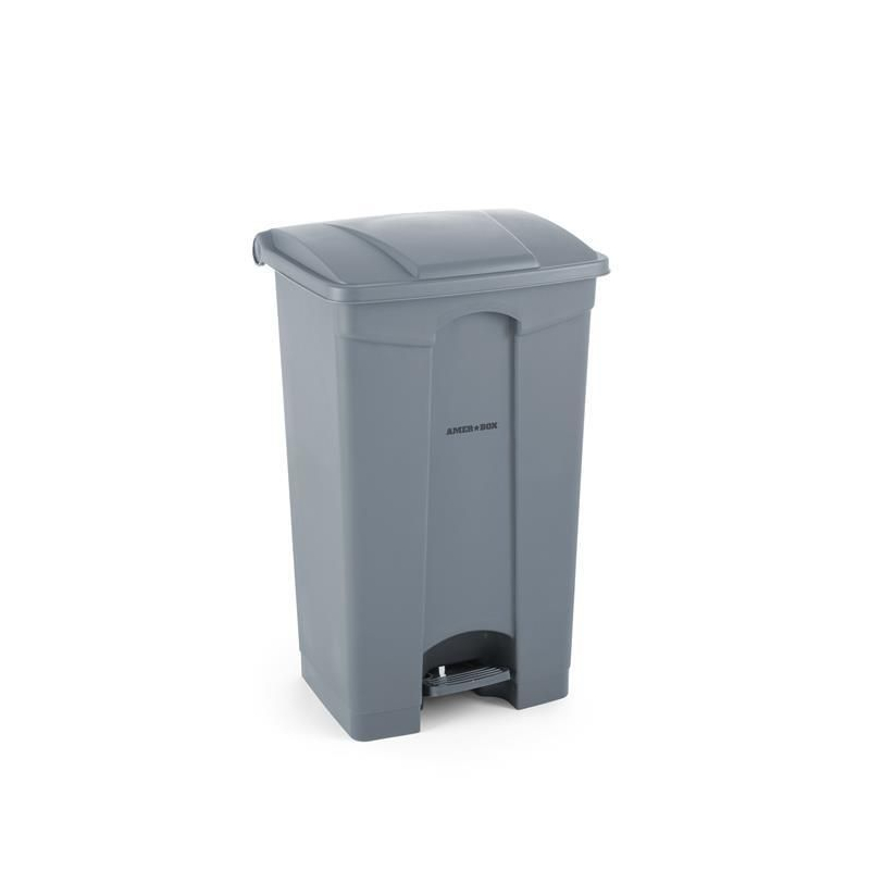 Poubelle &agrave; p&eacute;dale AmerBox 87L Gris clair professionnelle - Hendi