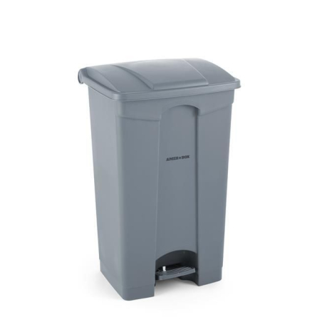 Poubelle &agrave; p&eacute;dale AmerBox 87L Gris clair professionnelle - Hendi