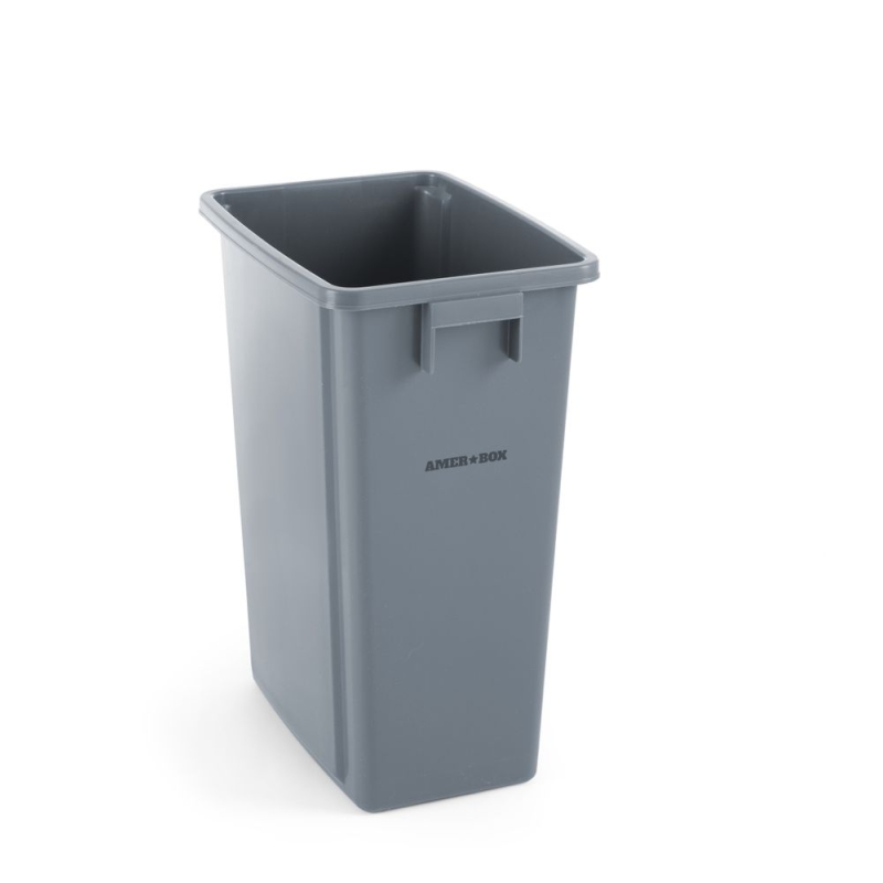 Poubelle &eacute;troite 60L Gris clair AmerBox - Hendi
