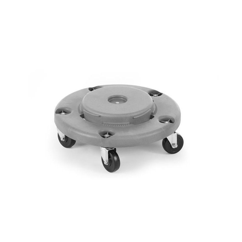 Chariot roulant pour poubelle ronde AmerBox &Oslash;455 mm, Gris clair - Hendi