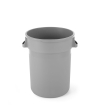 Poubelle ronde professionnelle AmerBox 120L, Gris clair, ⌀550x690mm - Hendi
