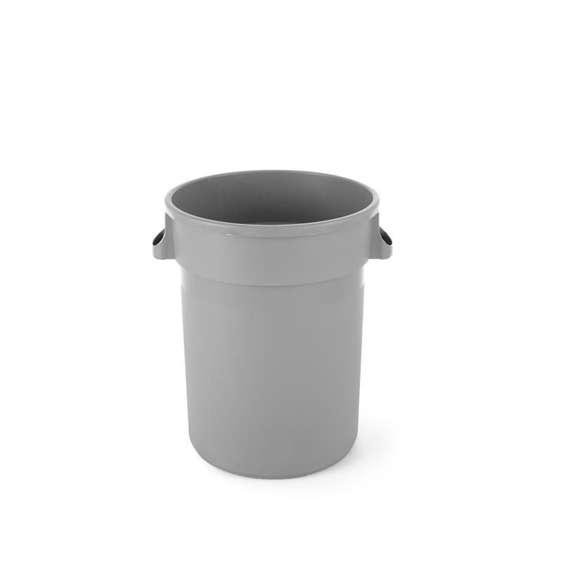 Poubelle ronde professionnelle AmerBox 120L, Gris clair, ⌀550x690mm - Hendi
