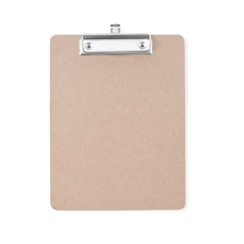 Prot&egrave;ge-menu Clipboard A4 MDF avec Pince M&eacute;tal - Hendi