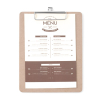 Prot&egrave;ge-menu Clipboard A4 MDF avec Pince M&eacute;tal - Hendi
