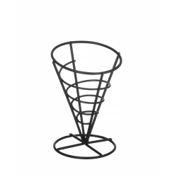 Support noir pour cornet de frites simple, ⌀115x(H)172mm - Hendi