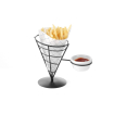 Support Noir pour Cornet de Frites avec Ramequin &agrave; Sauce - Hendi