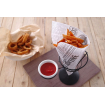 Support Noir pour Cornet de Frites avec Ramequin &agrave; Sauce - Hendi