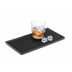 Tapis de Bar Antid&eacute;rapant en Caoutchouc Noir, S&eacute;chage et Stockage de Verres - Hendi
