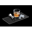 Tapis de Bar Antid&eacute;rapant en Caoutchouc Noir, S&eacute;chage et Stockage de Verres - Hendi