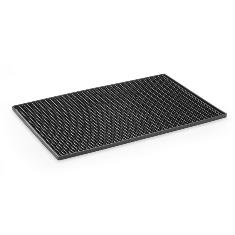 Tapis de bar professionnel en caoutchouc noir 460x9mm - Hendi