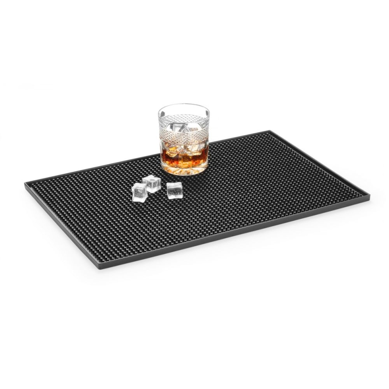 Tapis de bar professionnel en caoutchouc noir 460x9mm - Hendi