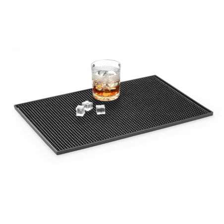 Tapis de bar professionnel en caoutchouc noir 460x9mm - Hendi
