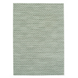Set de 6 sets de table PVC vinyle tiss&eacute;, motif g&eacute;om&eacute;trique vert 45x30cm - Hendi