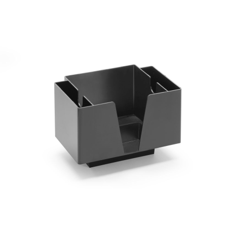 Porte-serviettes Noir BarUp 3 Compartiments 193x143x136mm - Hendi