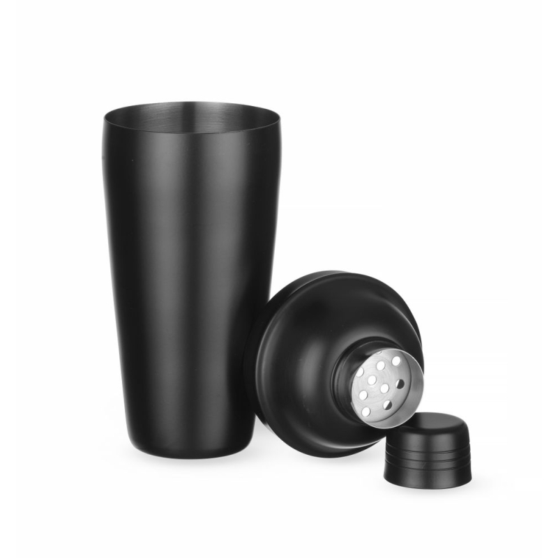 Shaker Cobbler Acier Inoxydable 3 Pi&egrave;ces Noir BarUp 85x240mm - Hendi