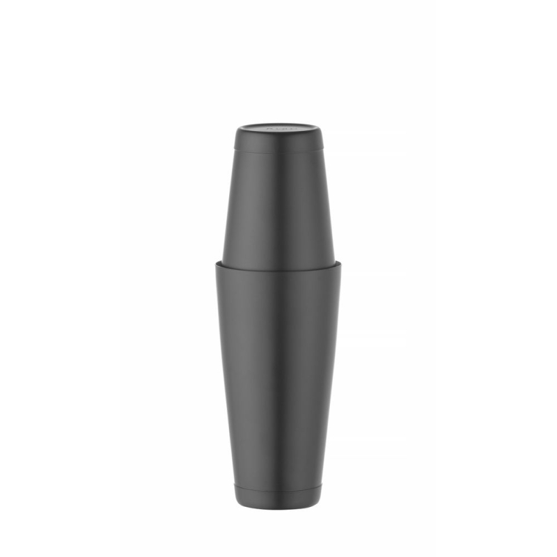 Shaker Boston Tin-on-Tin BarUp, 0,8L, Noir, Diam&egrave;tre 90mm - Hendi