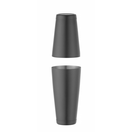 Shaker Boston Tin-on-Tin BarUp, 0,8L, Noir, Diam&egrave;tre 90mm - Hendi