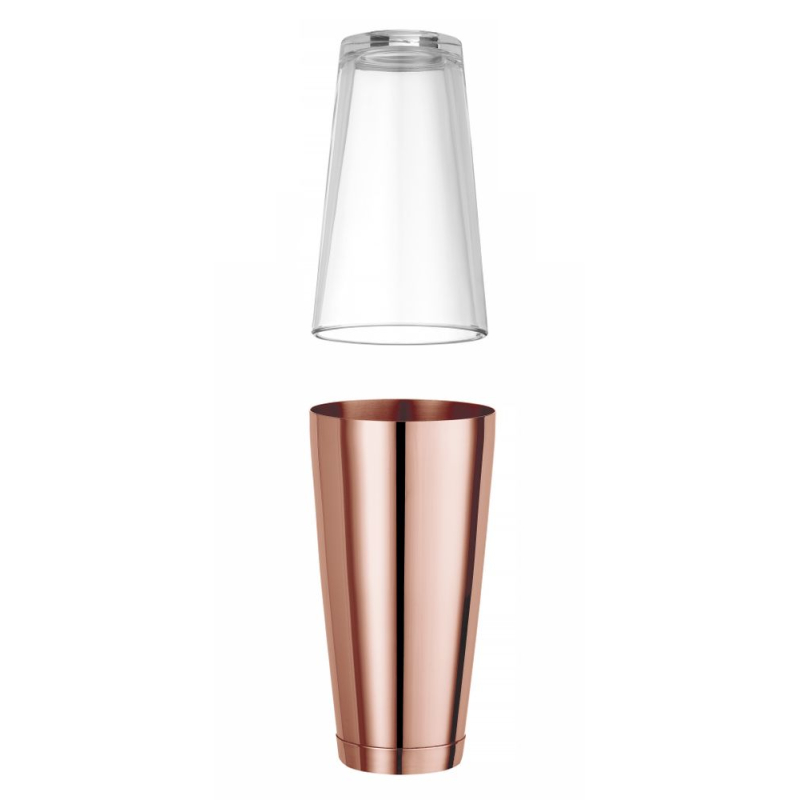 Shaker Boston en Cuivre Plaqu&eacute;, 0,8L, BarUp - Hendi
