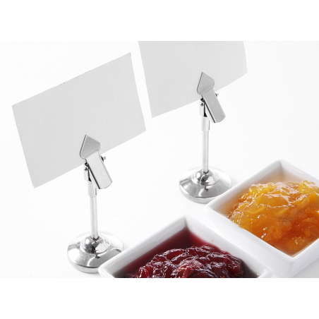 Porte-Menu de Table Professionnel avec Pince - 2 Unit&eacute;s, Hauteur 104mm - Hendi