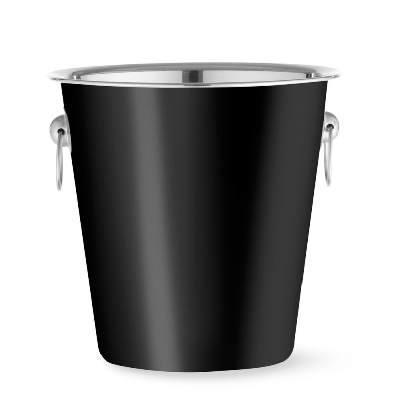 Seau &agrave; glace professionnel BarUp 3,3L Noir &Oslash;220x(H)190mm - Hendi
