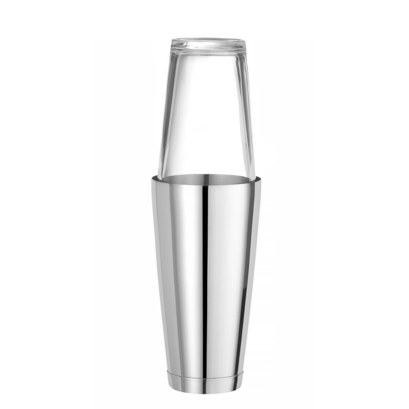 Shaker Boston Professionnel Barman en Inox 0,8L, ⌀90x177mm, Lavable au Lave-Vaisselle - Hendi