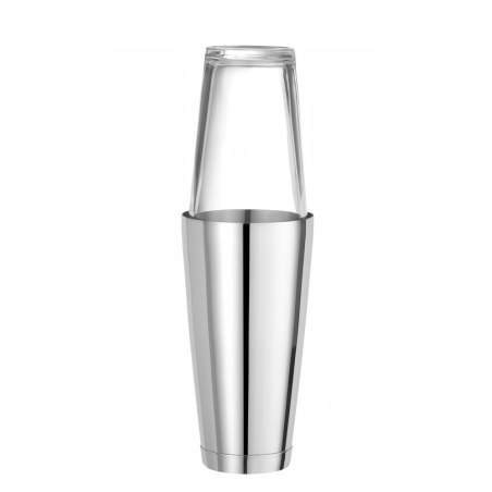 Shaker Boston Professionnel Barman en Inox 0,8L, ⌀90x177mm, Lavable au Lave-Vaisselle - Hendi