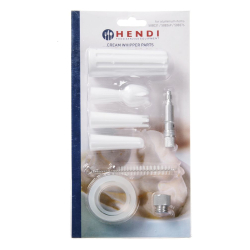 Set de pi&egrave;ces d&eacute;tach&eacute;es pour siphon &agrave; chantilly, comprenant douilles et brosse de nettoyage - Hendi