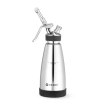 Siphon &agrave; Chantilly Thermo en Inox Double Paroi, 0,5 L, Chaud/Froid, avec Douilles et Brosse de Nettoyage - Hendi