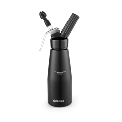 Siphon &agrave; Chantilly Professionnel Aluminium Noir 0,5L Kitchen Line - Hendi