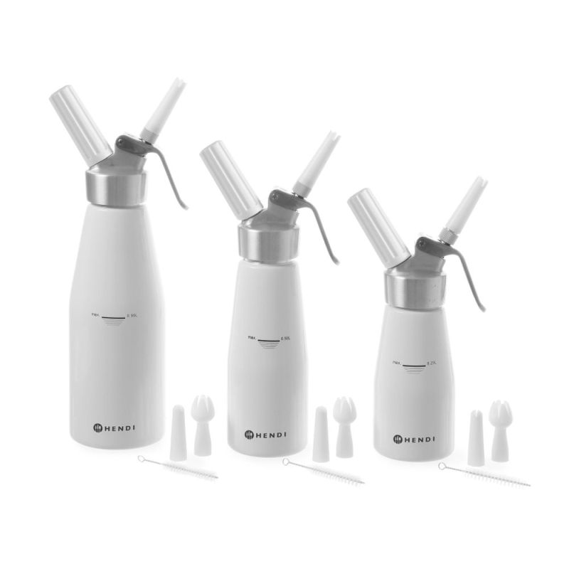 Siphon &agrave; Chantilly Kitchen Line 0,25L en Aluminium pour Cr&egrave;me Fouett&eacute;e et Espumas - Hendi