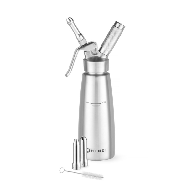 Siphon &agrave; Chantilly Professionnel Profi Line 0,5L pour Cr&egrave;mes et Mousses - Hendi