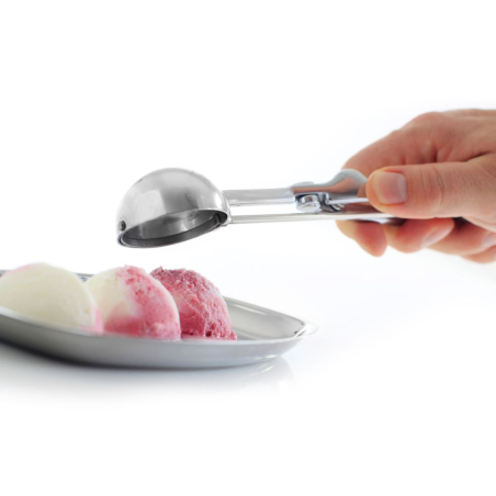 Portionneur &agrave; glace Kitchen Line professionnel Inox 18/8, ⌀56mm, 1/20 - Hendi